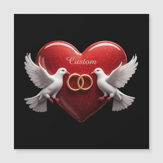 Wedding Doves Heart Romantic Anniversary Gift (Front)