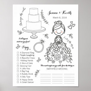 Wedding Download colouring activity page  Poster