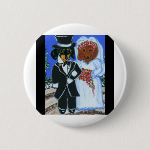 Wedding Doxies 2 Inch Round Button