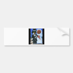 Wedding Doxies Bumper Sticker