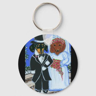 Wedding Doxies Keychain