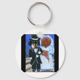 Wedding Doxies Keychain