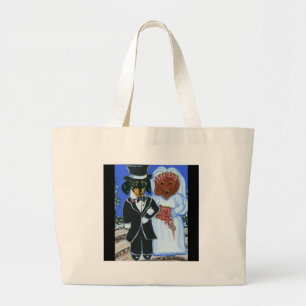 Wedding Doxies Large Tote Bag