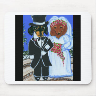 Wedding Doxies Mouse Pad