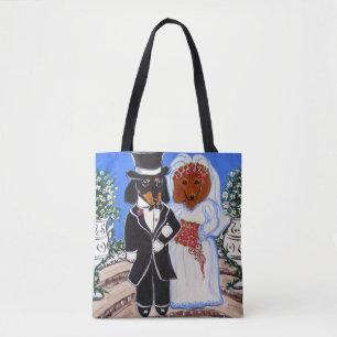 WEDDING DOXIES  TOTE BAG