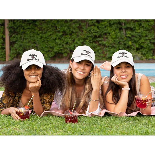 Wedding Dream Team, Bride, Bachelorette Party Embroidered Hat (Creator Uploaded)