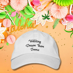 Wedding Dream Team,Bride,Bachelorette Personalized Embroidered Hat
