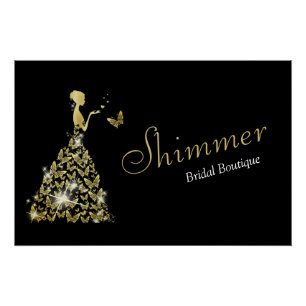 Wedding Dress Bridal Boutique Business Poster