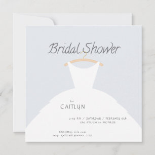 Wedding Dress Bridal Shower Invitation
