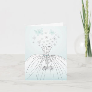 Wedding Dress Butterflies Thank You