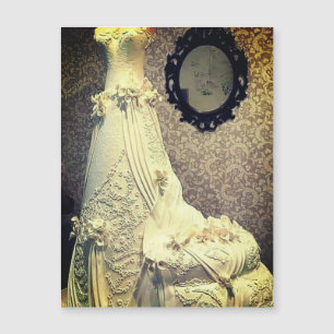 Wedding Dress Cake Photography Magnetic Invitation