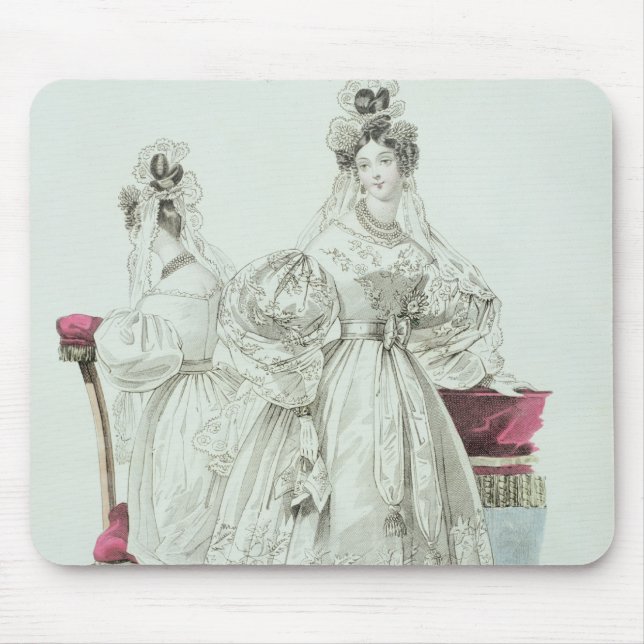Wedding dress, 'Le Follet Courrier Salons Mouse Pad (Front)