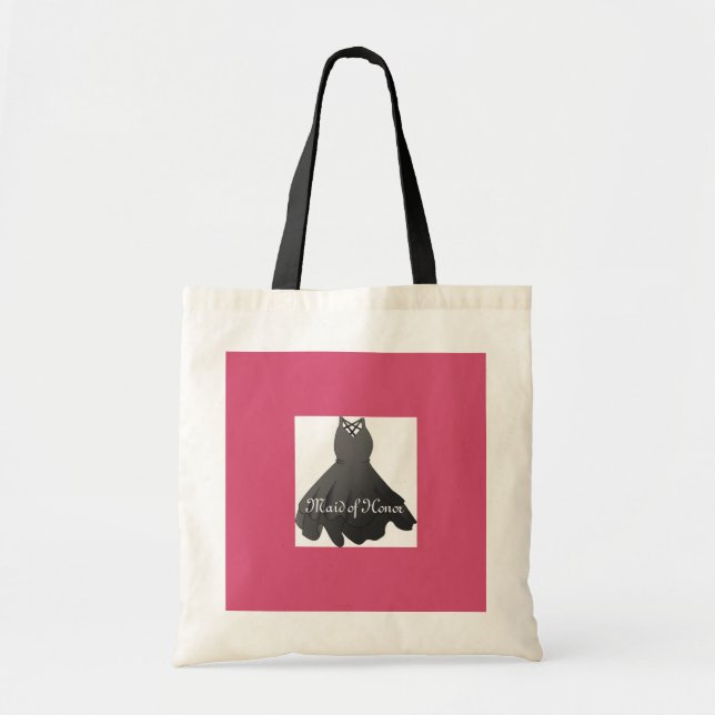 Wedding Dress Maid of Honour Tote Bag Gift (Front)