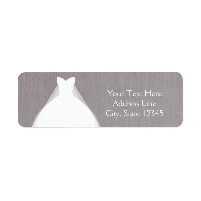 Wedding Dress Modern Glamour Bridal Shower Grey (Front)