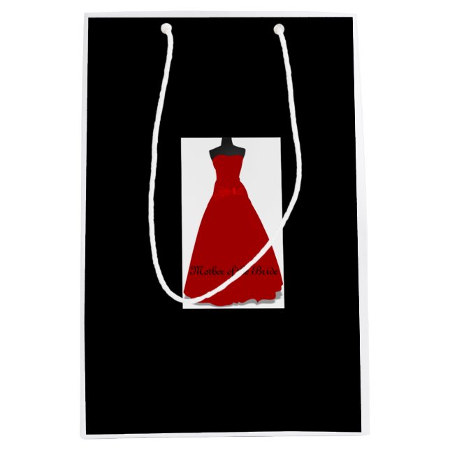 Wedding Dress Mother of the Bride Black Gift Bag (Front)