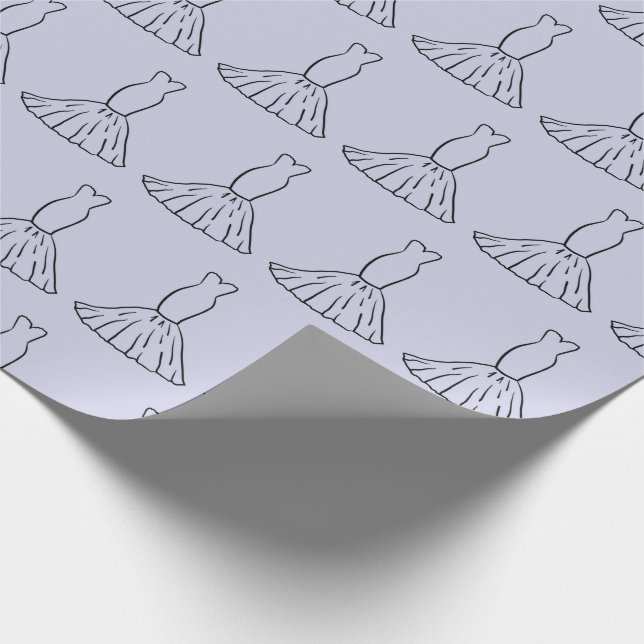 Wedding Dress Seamless Wrapping Paper for Brides (Corner)