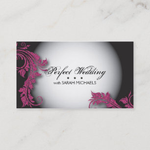 Wedding Dress Shoppe Business Card Fancy Glitter