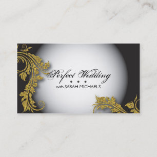 Wedding Dress Shoppe Business Card Fancy Glitter