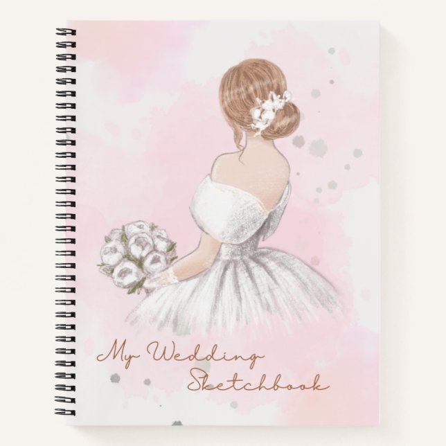 Wedding Dress Sketchbook Notebook (Front)
