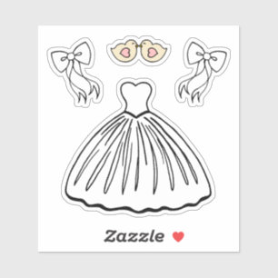 Wedding Dress Stickers 