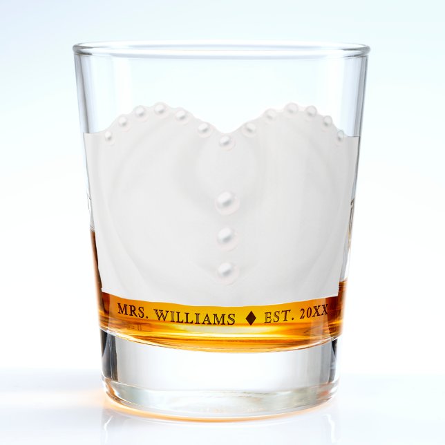 Wedding Dress Wife Bride Mrs Shot Glass (Creator Uploaded)