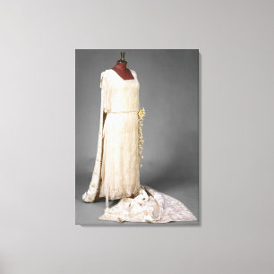 Wedding dress worn by Mary, Princess Royal, 1922 Canvas Print