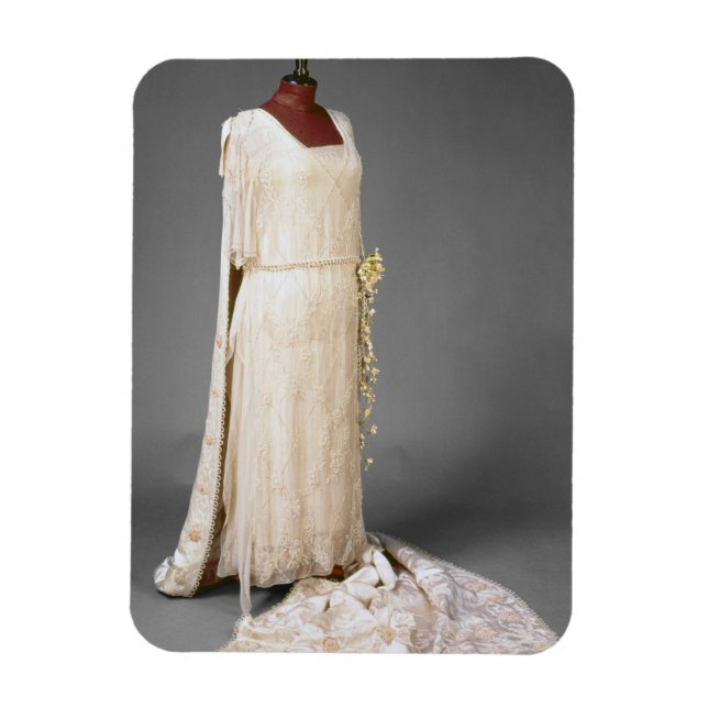 Wedding dress worn by Mary, Princess Royal, 1922 Magnet (Vertical)