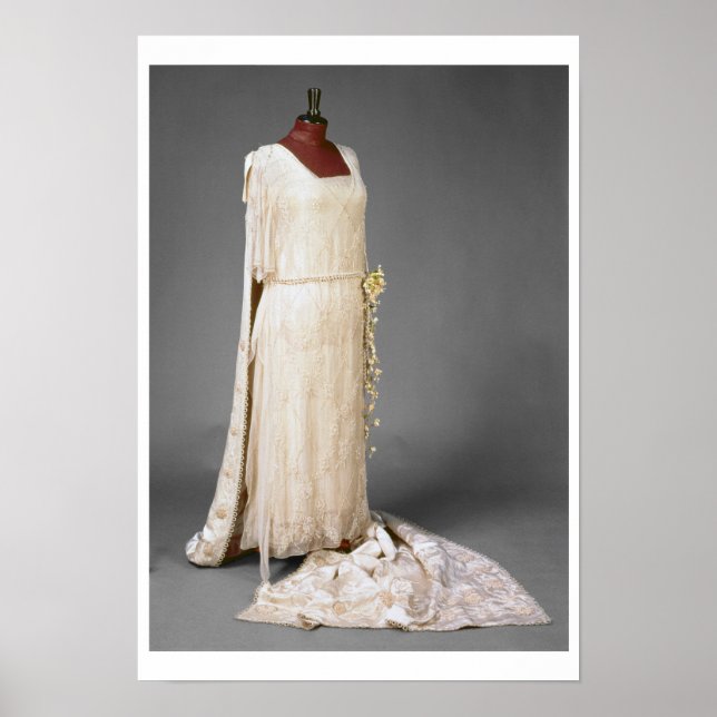 Wedding dress worn by Mary, Princess Royal, 1922 Poster (Front)