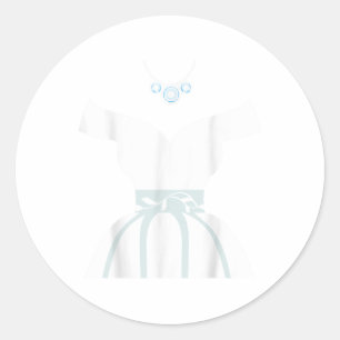 Wedding Dresses Bridal Showers Cute Graphic Funny Classic Round Sticker