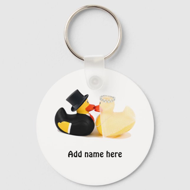Wedding ducks 2 keychain (Front)