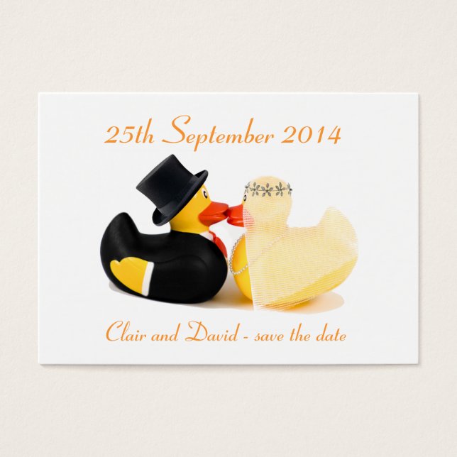 Wedding ducks 3  ... Save the date (Front)