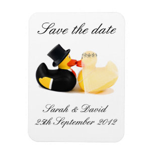 Wedding ducks 3 ...  save the date magnet