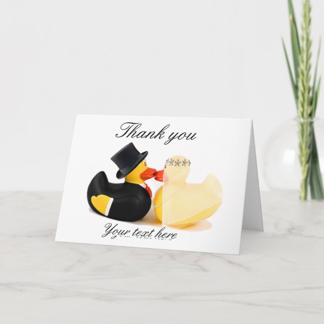 Wedding ducks 3  ... Thank you card (Front)