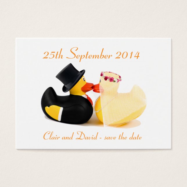 Wedding ducks 4  ... Save the date (Front)