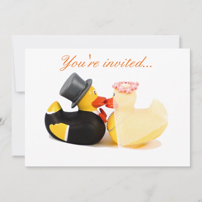 Wedding ducks - Wedding Invitation (Front)