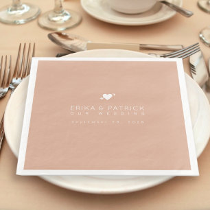 Wedding Dusty Rose Elegantly Designed Napkin