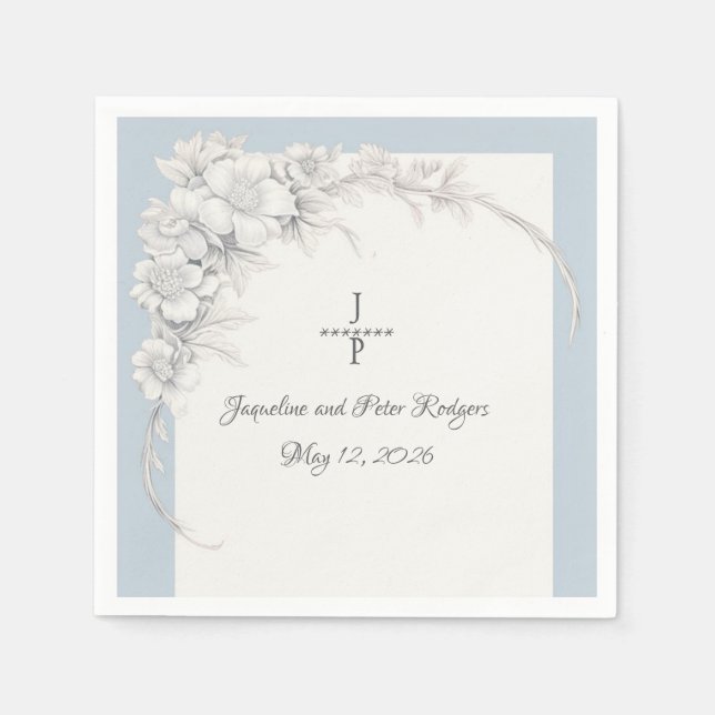 Wedding Elegance Wedding Napkin (Front)