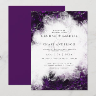 Wedding Elegant Amethyst Crystal Geode Invitati Invitation