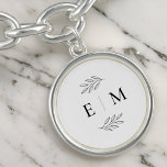 Wedding Elegant Chic Modern Simple Chic Monogram Bracelet<br><div class="desc">Composed of simple straight lined frames with classic cursive script and serif typography. These elements are simple,  timeless,  and classic.. 

This is designed by White Paper Birch Co. exclusive for Zazzle.

Available here:
http://www.zazzle.com/store/whitepaperbirch</div>