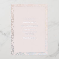 Wedding Elegant Damask Silver Cream Save The Date