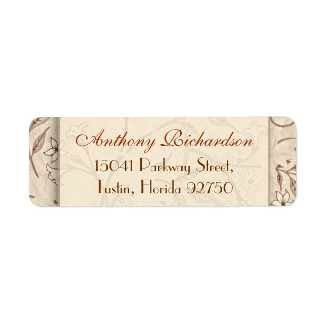 wedding elegant floral address labels (Front)