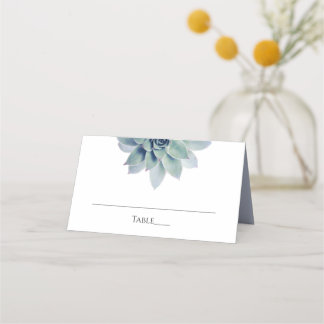 Wedding Elegant Greenery Floral Succulent Place Card