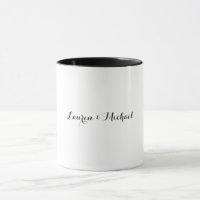 Wedding Elegant Minimalist Calligraphy Black White