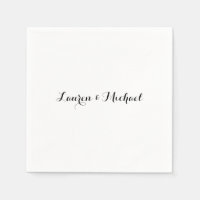 Wedding Elegant Minimalist Calligraphy Black White