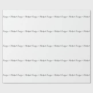 Wedding Elegant Minimalist Calligraphy Black White Wrapping Paper