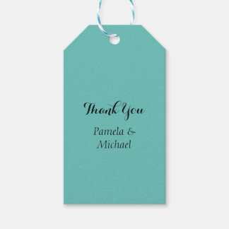 Wedding Elegant Minimalist Classic Blue Thank You Gift Tags