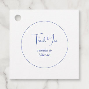 Wedding Elegant Minimalist Classical Thank You Favour Tags