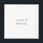 Wedding Elegant Minimalist Plain Black White Magnet<br><div class="desc">This template can be customized to meet all professional occupations.</div>