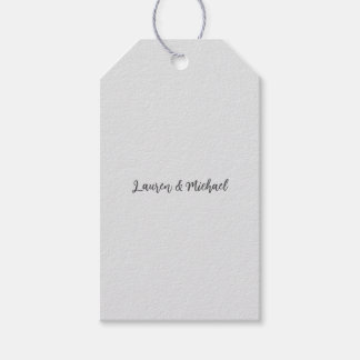 Wedding Elegant Minimalist Plain Lovely Gift Tags