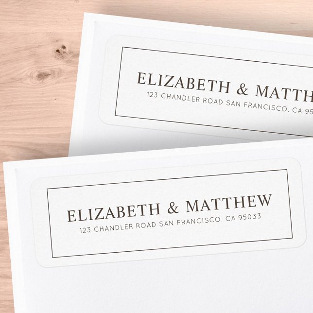 Wedding | Elegant Modern Custom Return Address (Creator Uploaded)